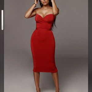 JLUXLABEL Red Multi Wrap Dress - Size M (NWT)